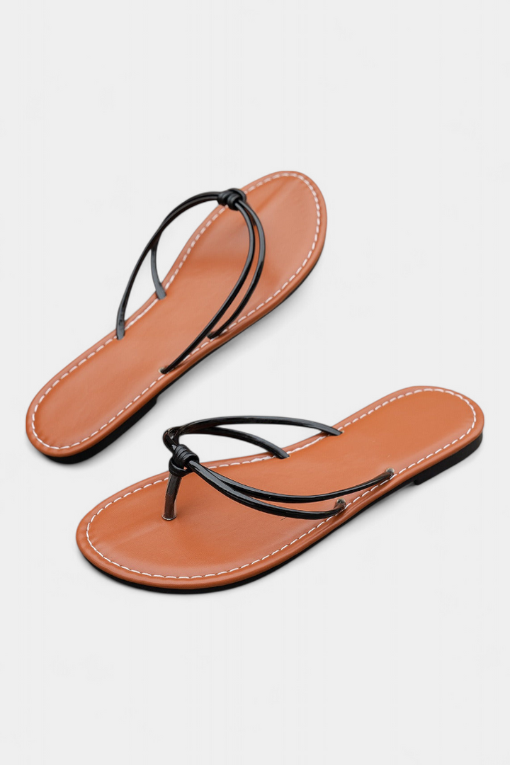 Emily & Isabella Brooks | Minimalist sandals with thin synthetic straps