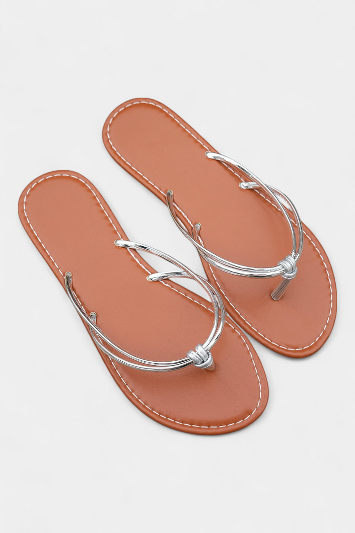Emily & Isabella Brooks | Minimalist sandals with thin synthetic straps