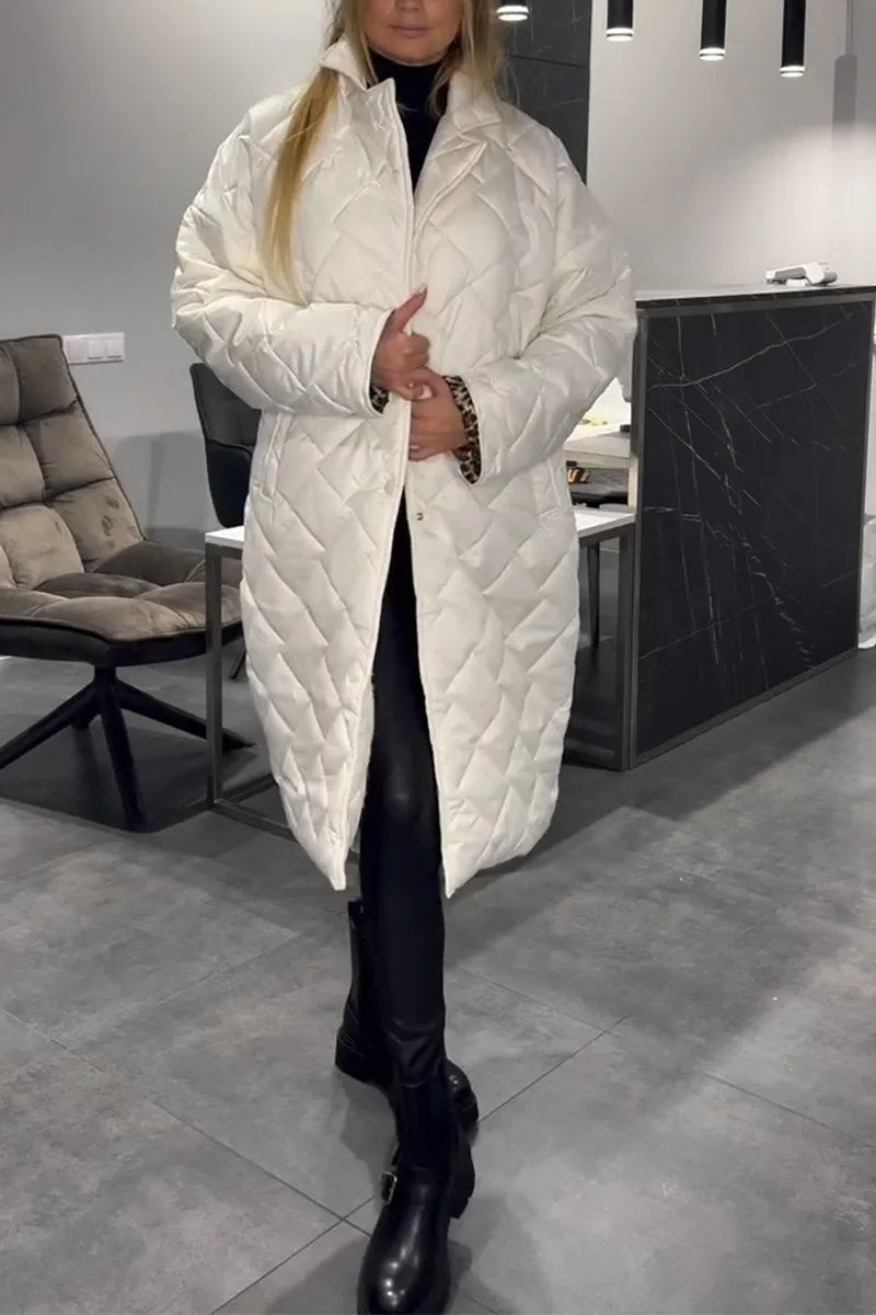 Emily & Isabella Brooks | Quilted Coat with Leopard Lining
