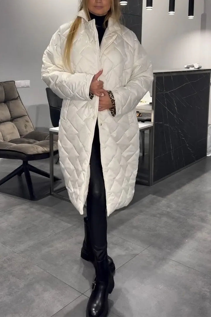 Emily & Isabella Brooks | Quilted Coat with Leopard Lining