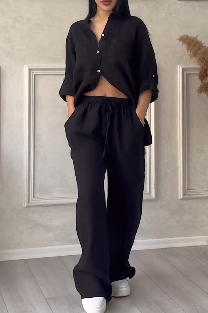 Emily & Isabella Brooks | Luxe Shirt and Trousers Set