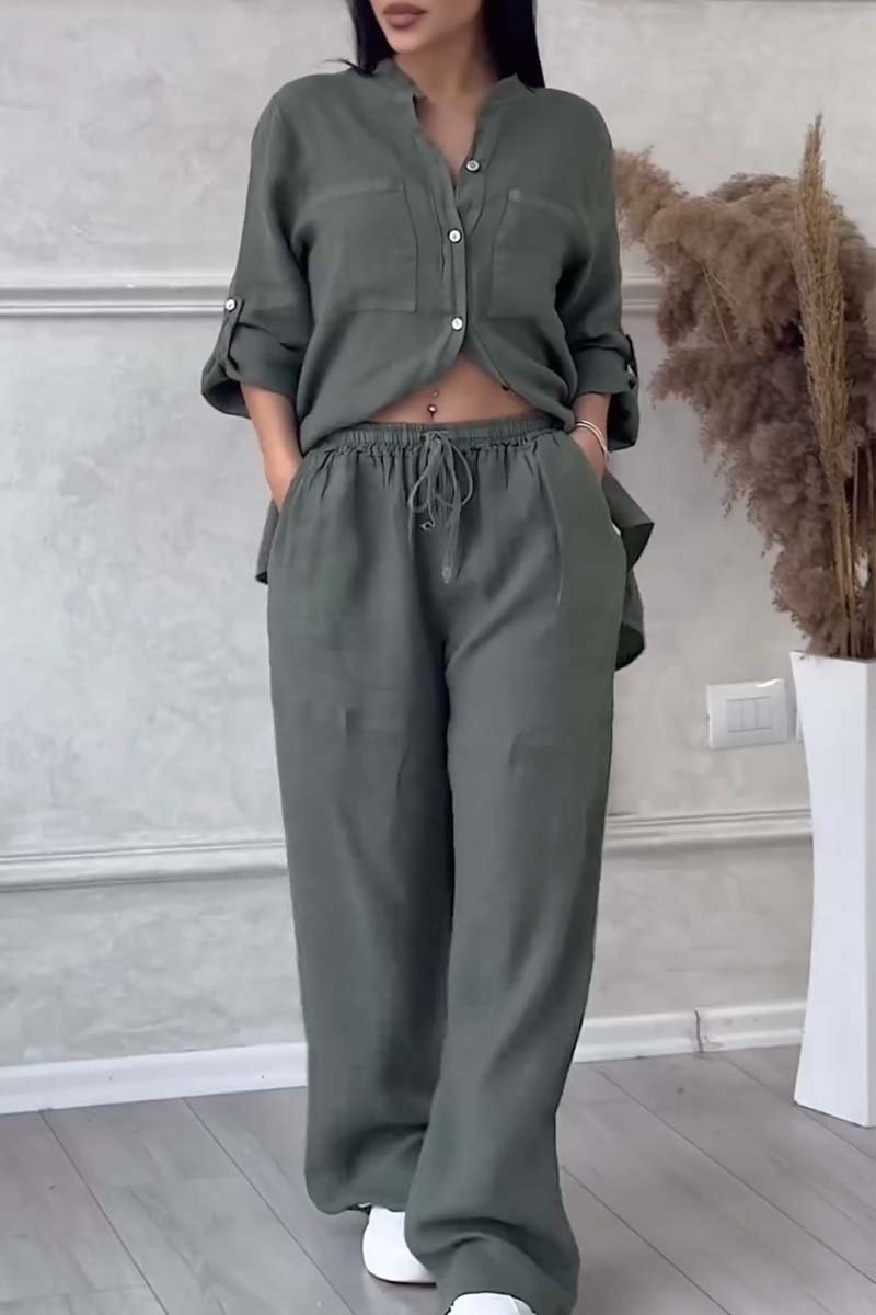 Emily & Isabella Brooks | Luxe Shirt and Trousers Set