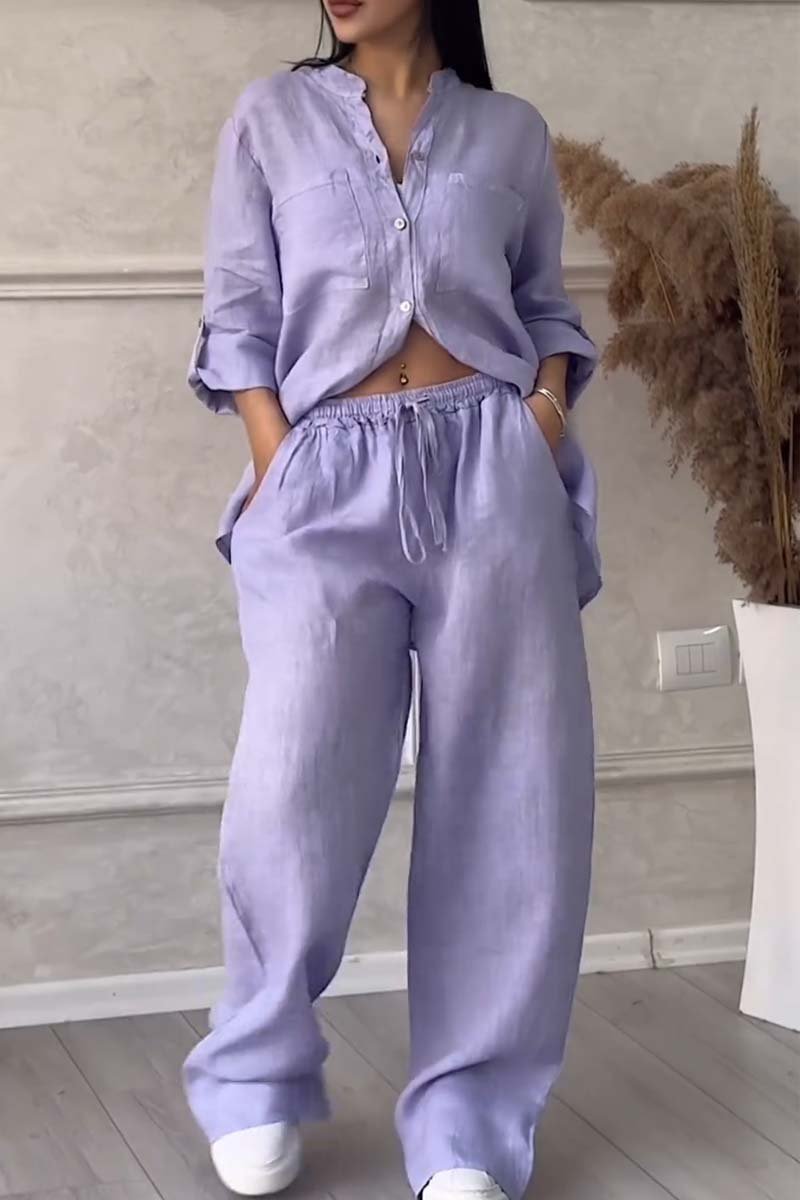 Emily & Isabella Brooks | Luxe Shirt and Trousers Set