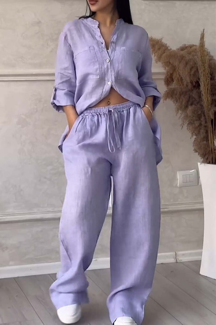 Emily & Isabella Brooks | Luxe Shirt and Trousers Set