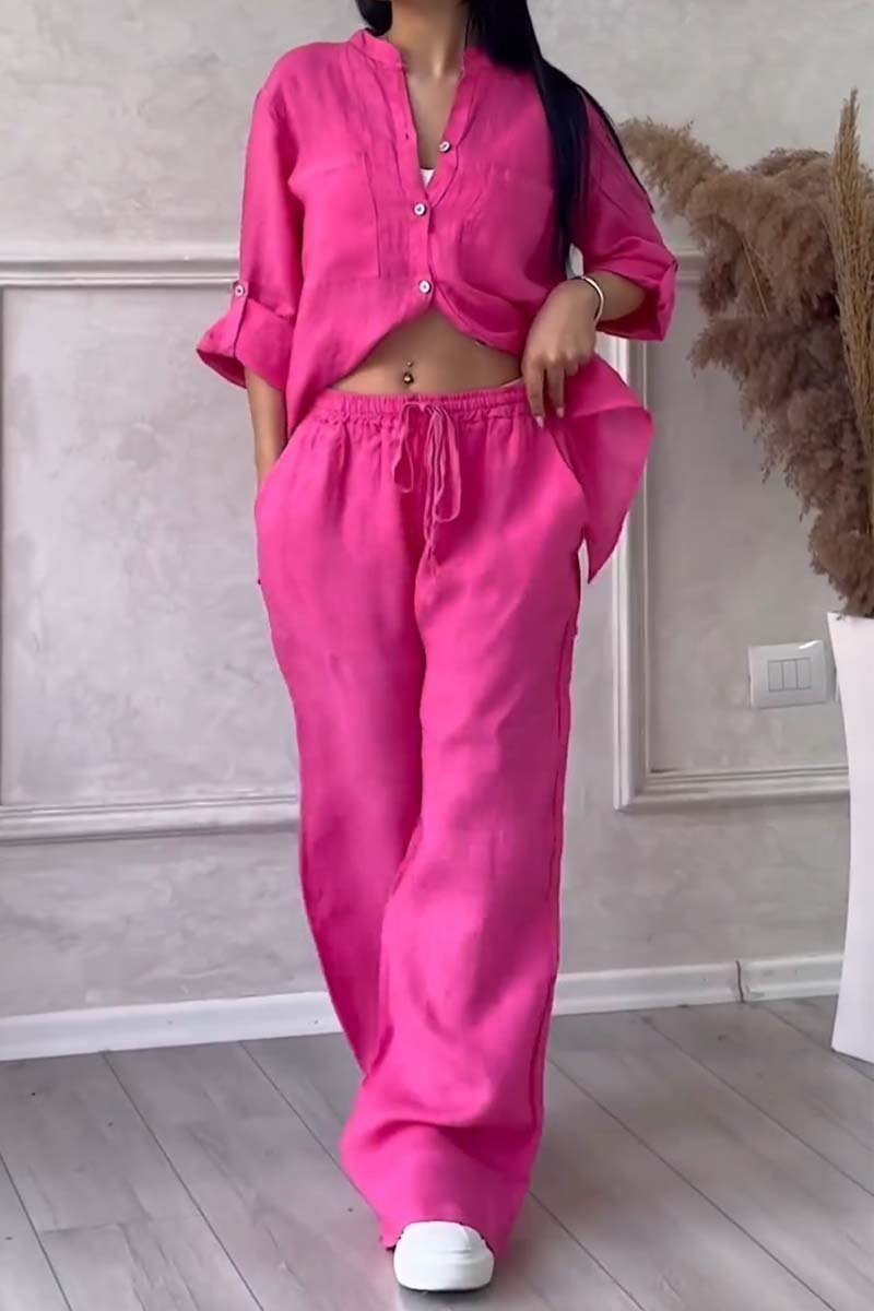 Emily & Isabella Brooks | Luxe Shirt and Trousers Set