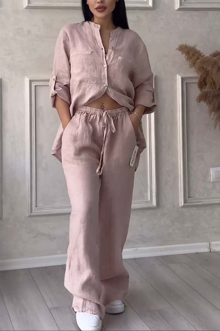 Emily & Isabella Brooks | Luxe Shirt and Trousers Set