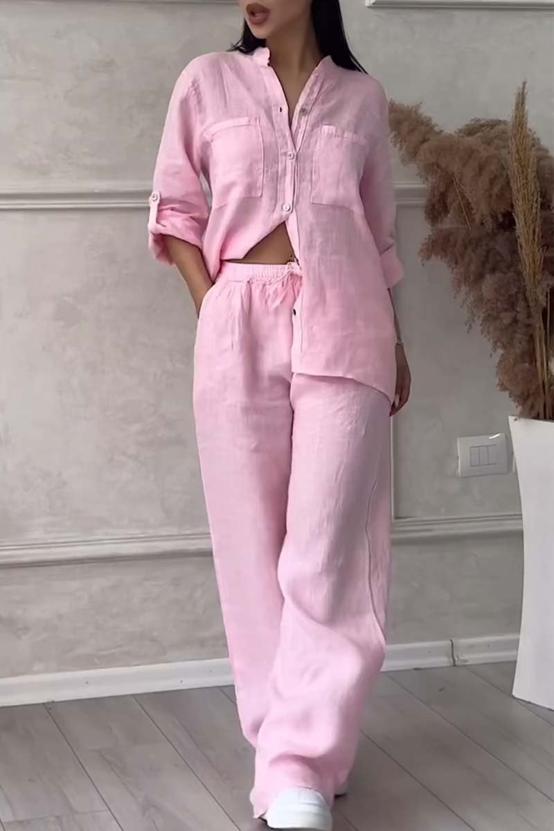 Emily & Isabella Brooks | Luxe Shirt and Trousers Set