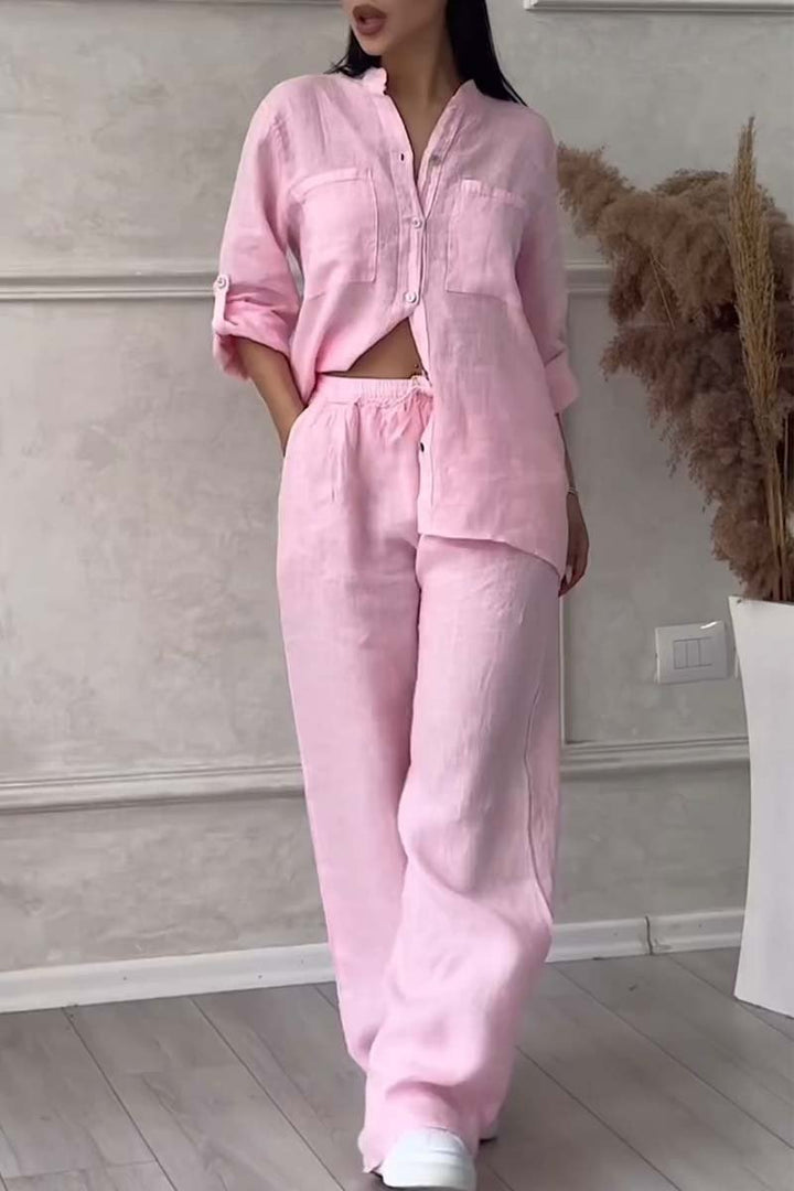 Emily & Isabella Brooks | Luxe Shirt and Trousers Set