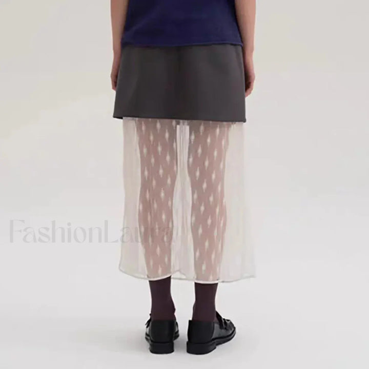 Emily & Isabella Brooks | Lace Splicing Straight Skirt