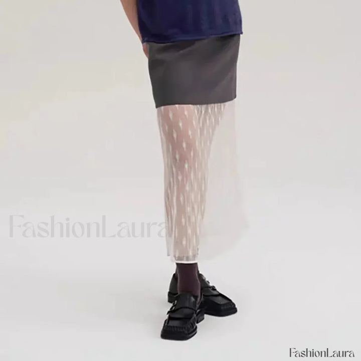 Emily & Isabella Brooks | Lace Splicing Straight Skirt