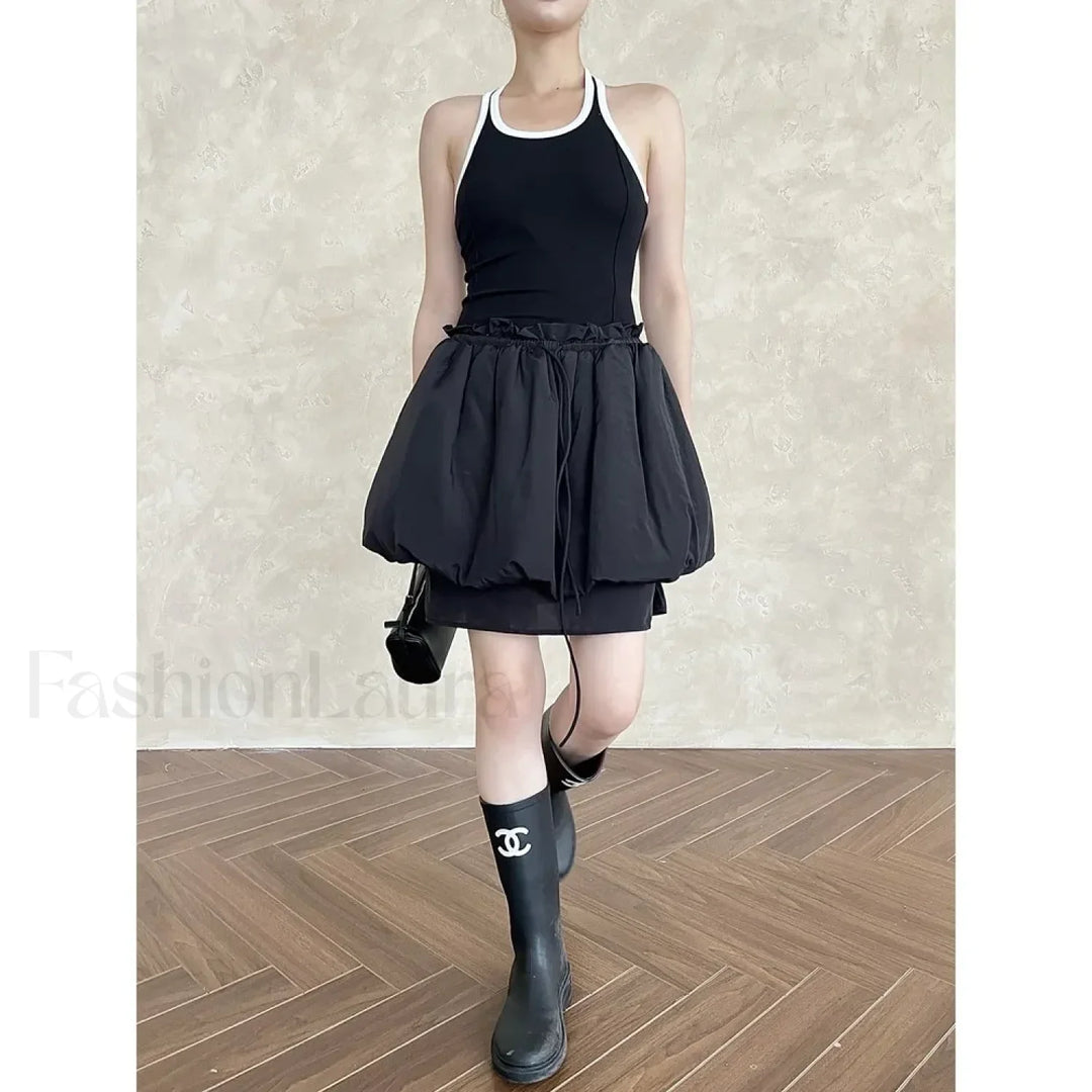 Emily & Isabella Brooks | Lace Up Casual Skirt