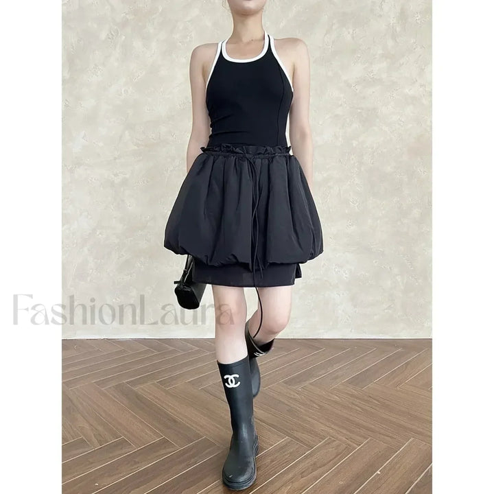 Emily & Isabella Brooks | Lace Up Casual Skirt