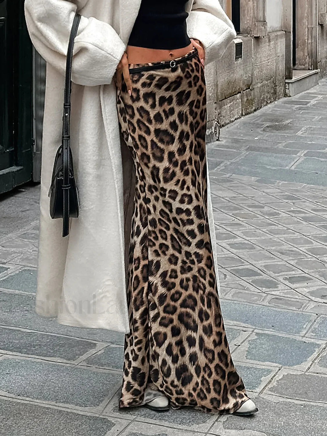 Emily & Isabella Brooks | Leopard Print Maxi Skirt