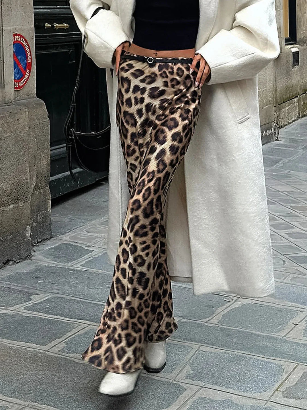 Emily & Isabella Brooks | Leopard Print Maxi Skirt