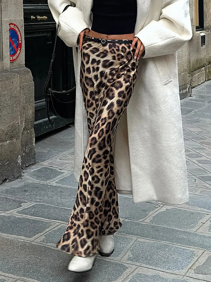 Emily & Isabella Brooks | Leopard Print Maxi Skirt