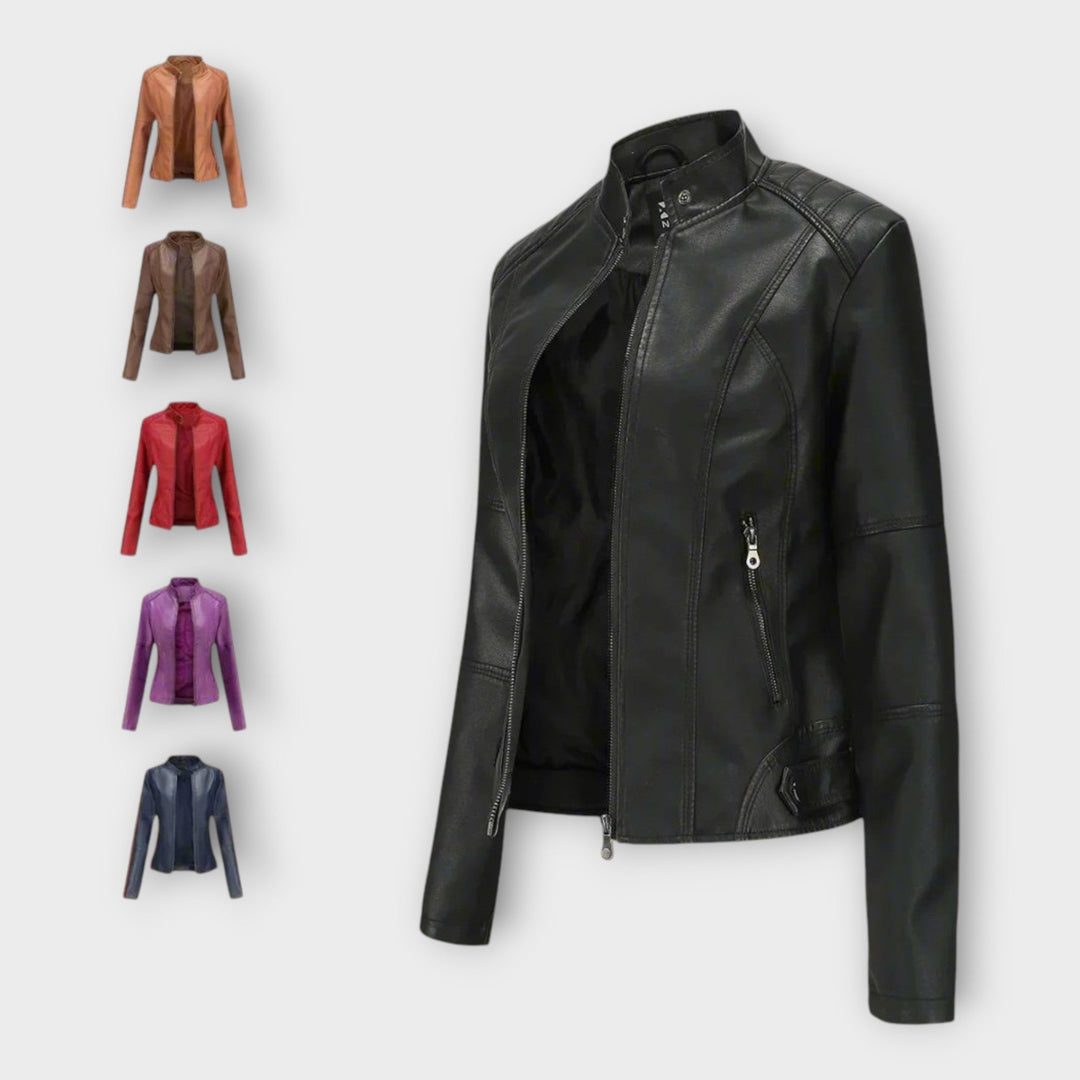 Emily & Isabella Brooks | Leather Jacket in Modern Style