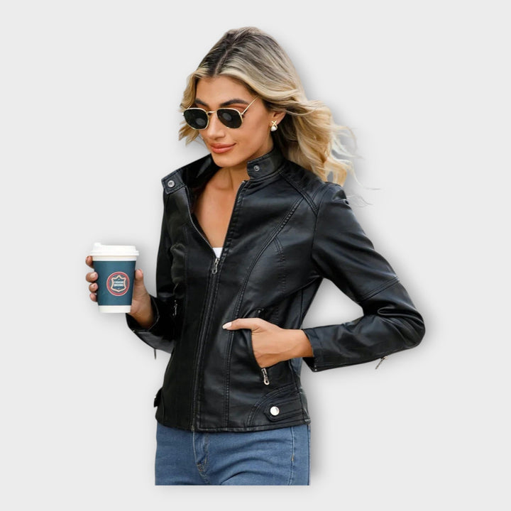 Emily & Isabella Brooks | Leather Jacket in Modern Style