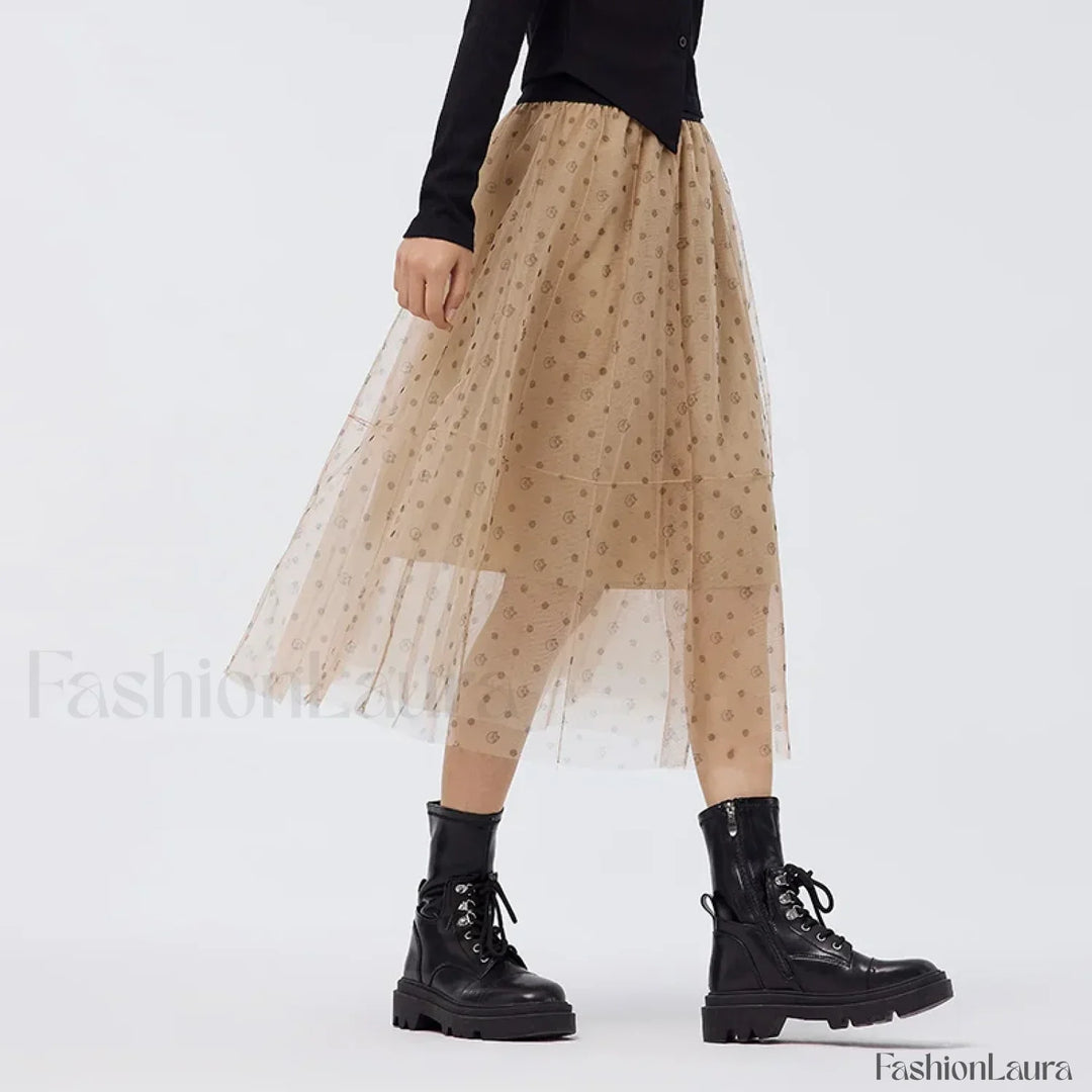 Emily & Isabella Brooks | Mesh Polka Dot Skirt