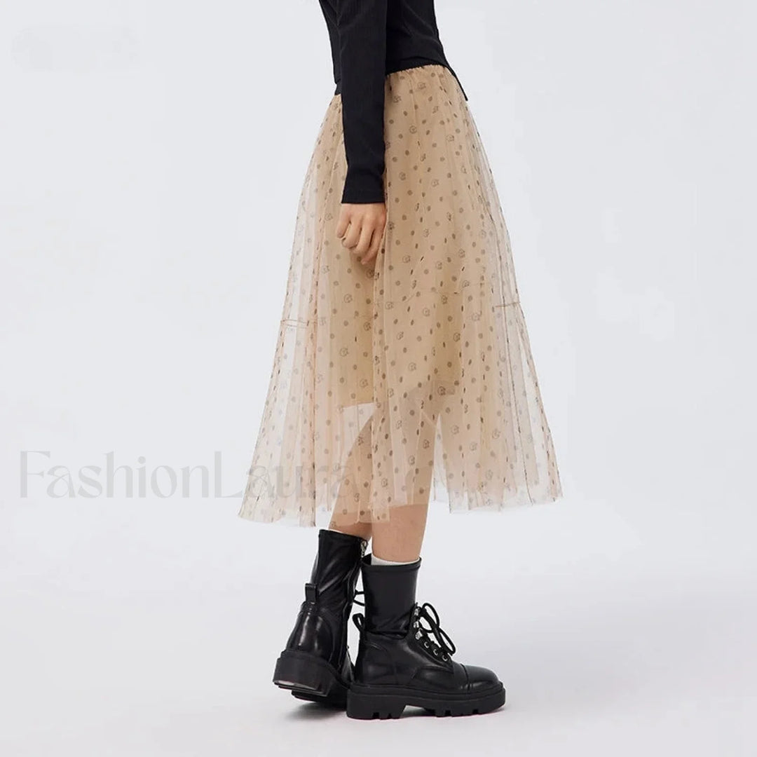 Emily & Isabella Brooks | Mesh Polka Dot Skirt