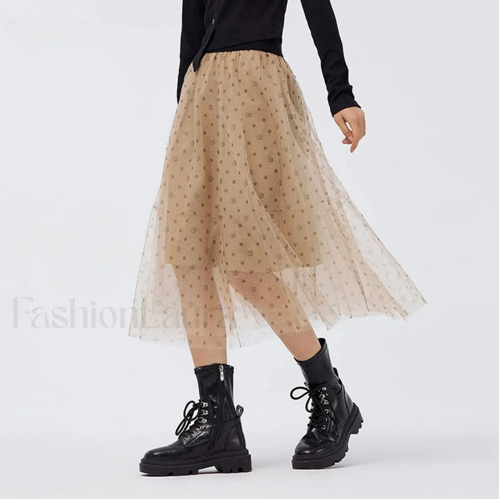 Emily & Isabella Brooks | Mesh Polka Dot Skirt