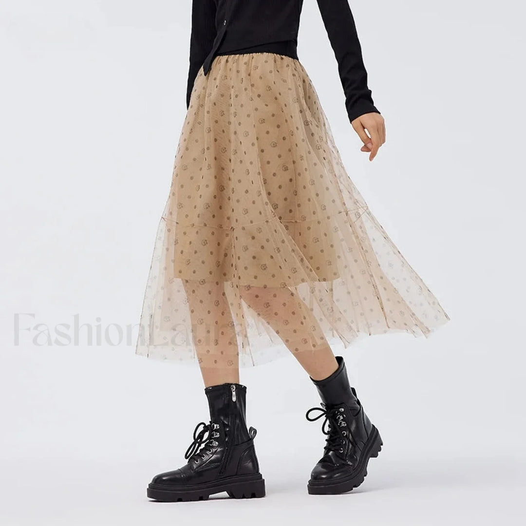 Emily & Isabella Brooks | Mesh Polka Dot Skirt