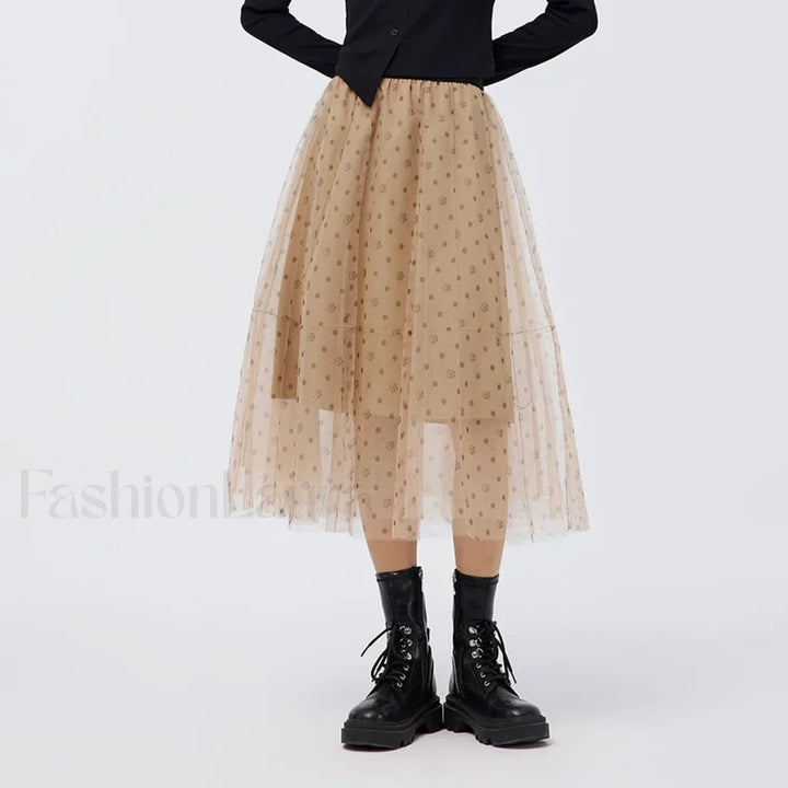 Emily & Isabella Brooks | Mesh Polka Dot Skirt