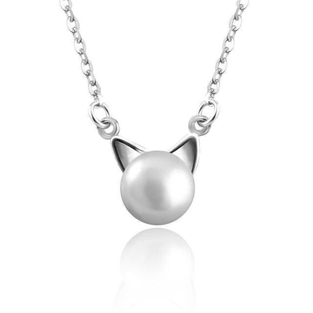 Emily & Isabella Brooks | Pearl Cat Necklace with Earrings and Ring