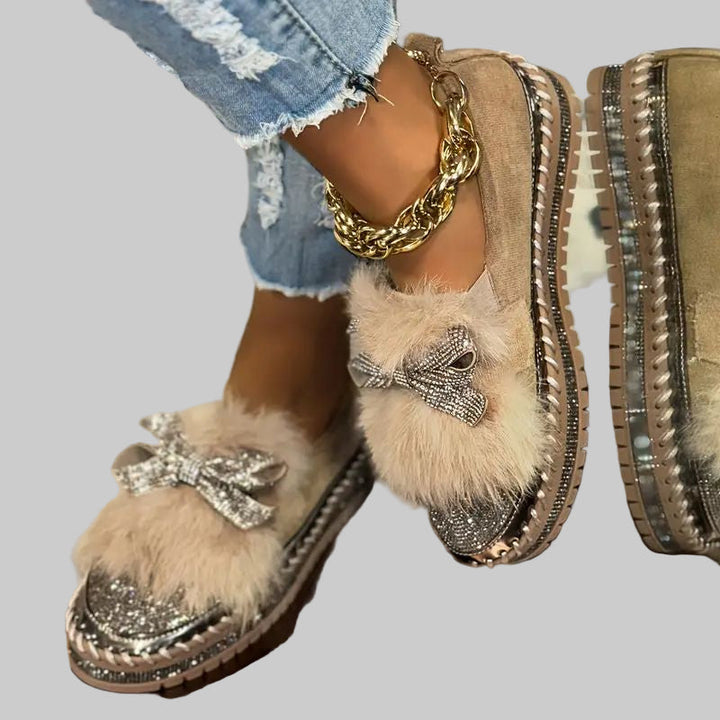 Emily & Isabella Brooks | Crystal Bow Comfortable Loafers