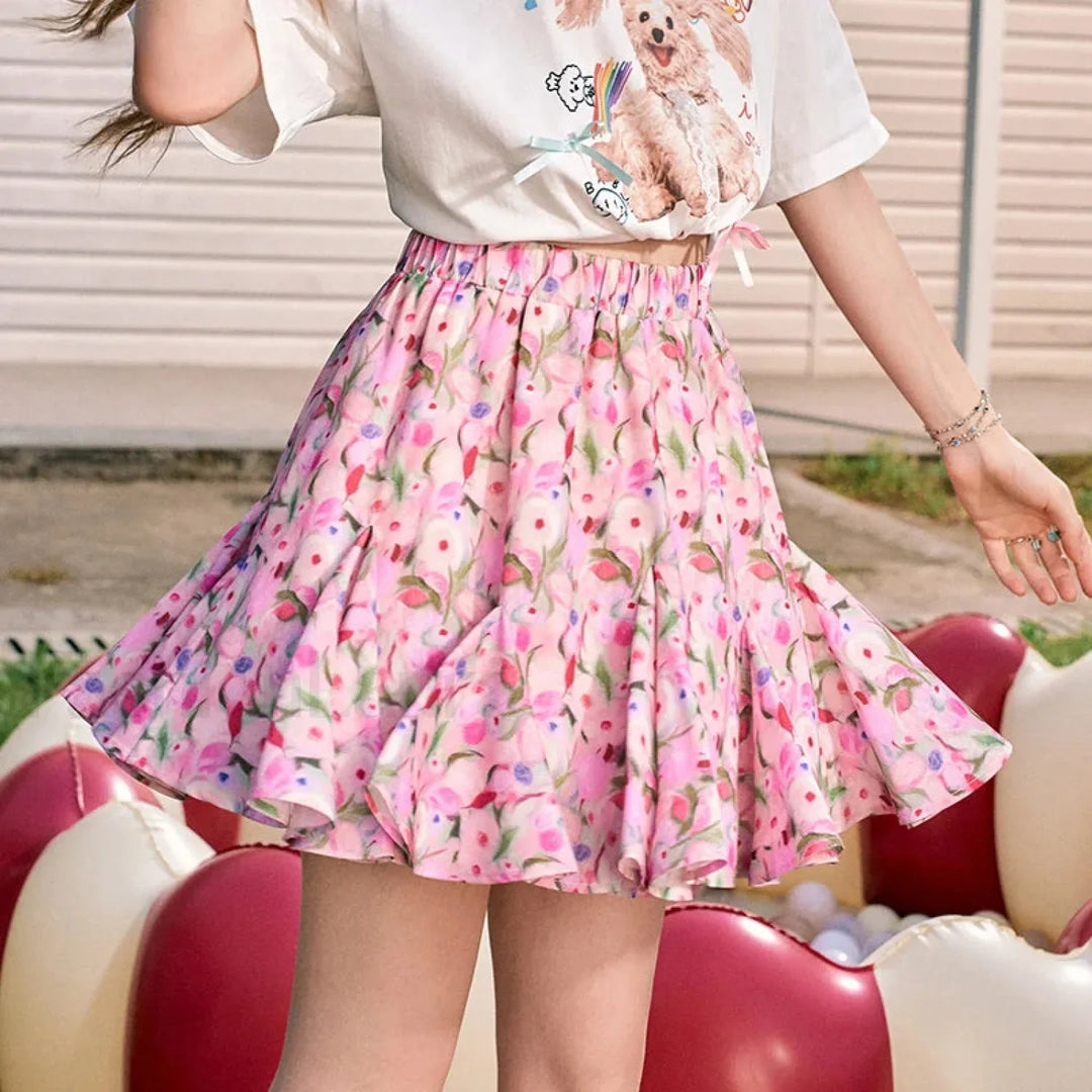 Emily & Isabella Brooks | Floral High Waist Skirt