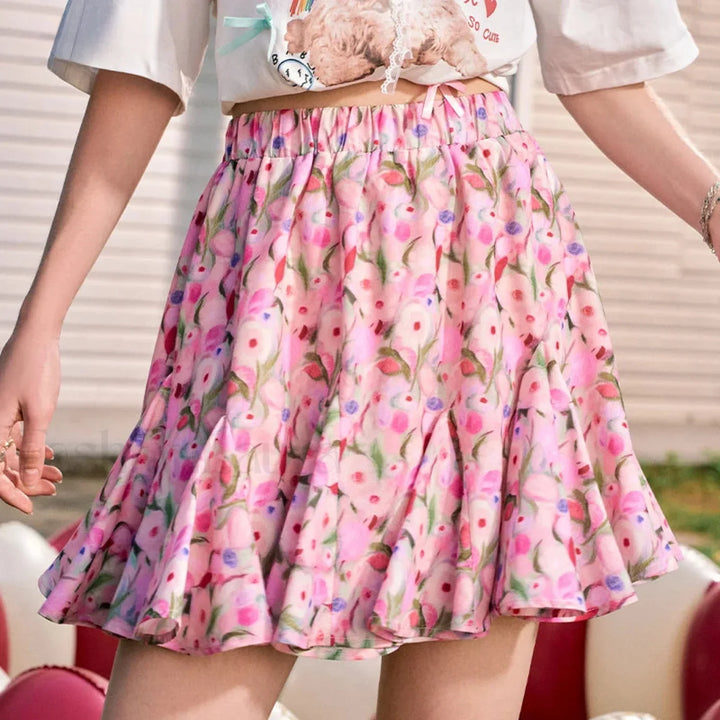Emily & Isabella Brooks | Floral High Waist Skirt