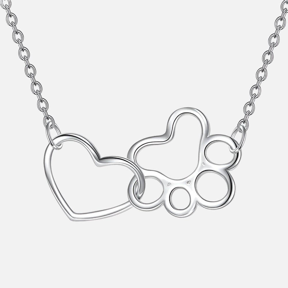Emily & Isabella Brooks | Sterling Silver Necklace with Heart Crystal Pendant