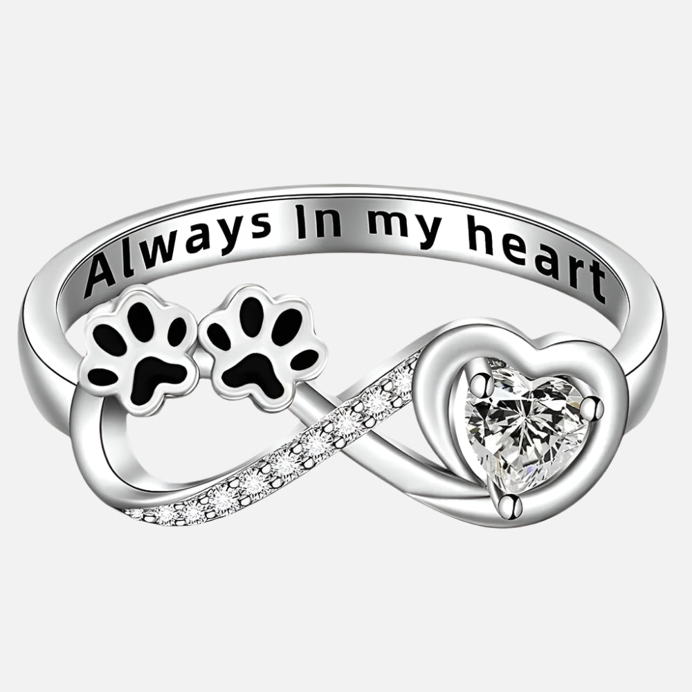 Emily & Isabella Brooks | Zirconia Ring with Heart and Infinity Design