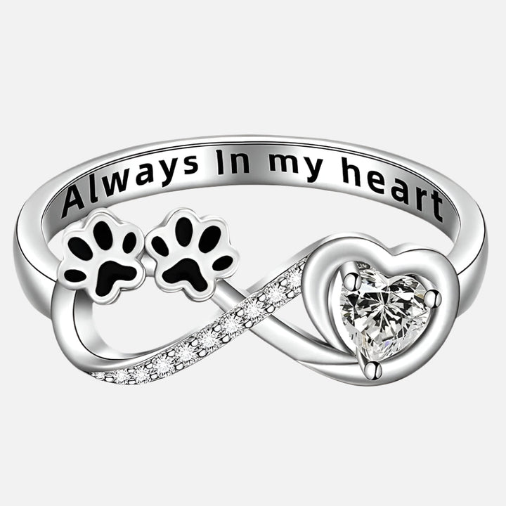 Emily & Isabella Brooks | Zirconia Ring with Heart and Infinity Design