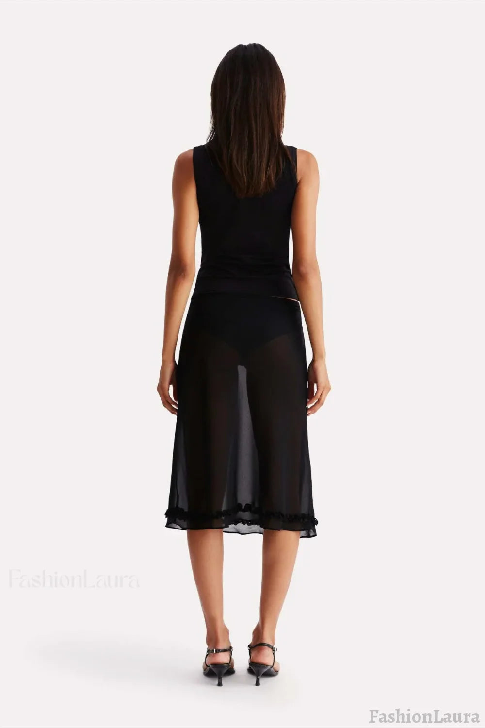 Emily & Isabella Brooks | Polka Dot High Waist A-Line Skirt