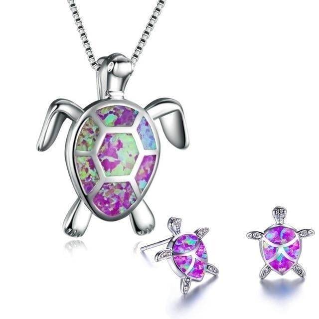 Emily & Isabella Brooks | Necklace and Earrings Set in Opal and Silver