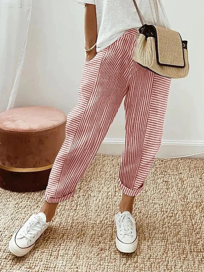 Emily & Isabella Brooks | Classic Striped Trousers