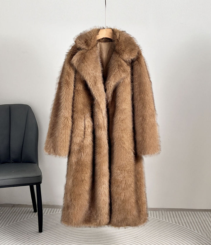 Emily & Isabella Brooks | Long Faux Fur Jacket