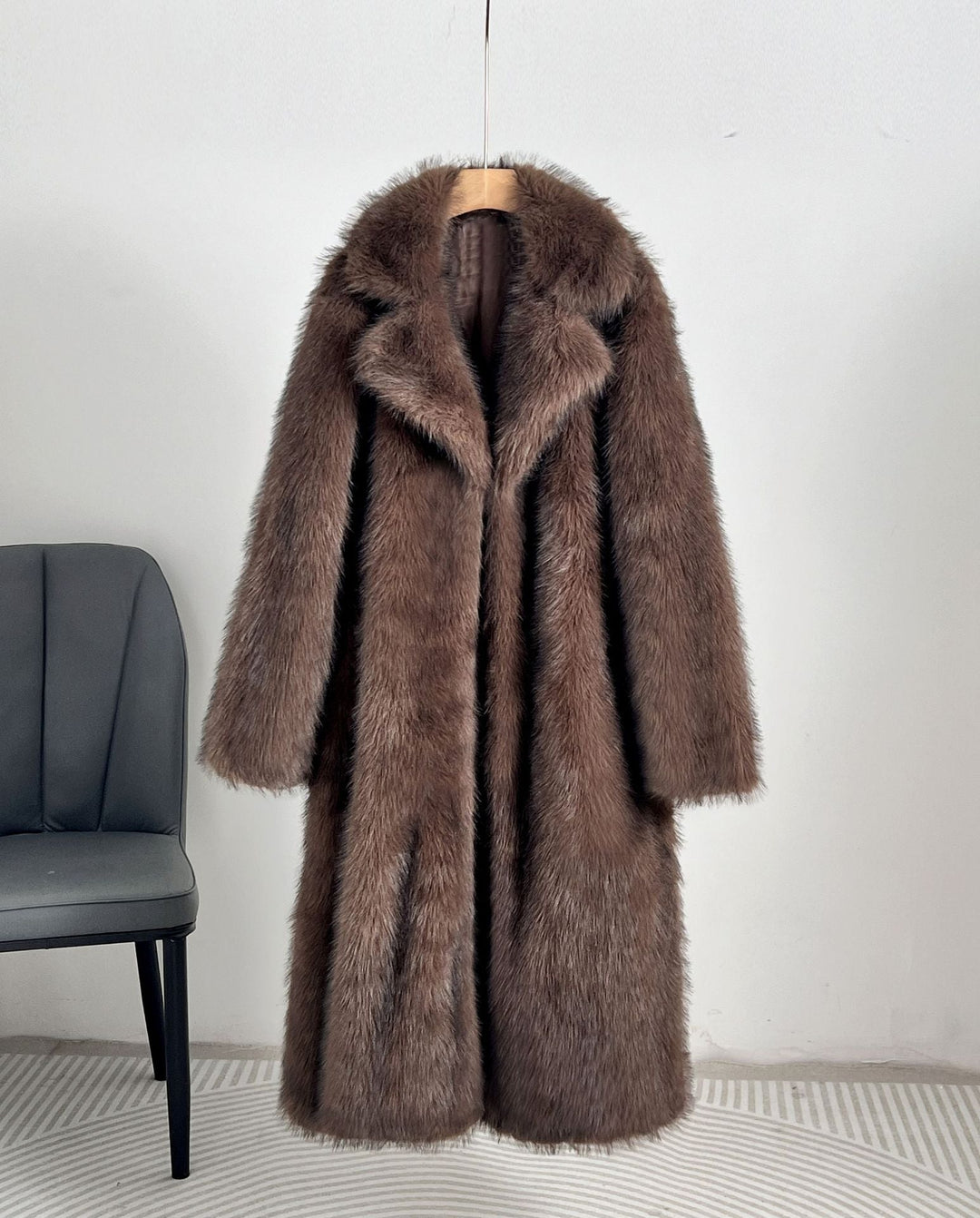Emily & Isabella Brooks | Long Faux Fur Jacket