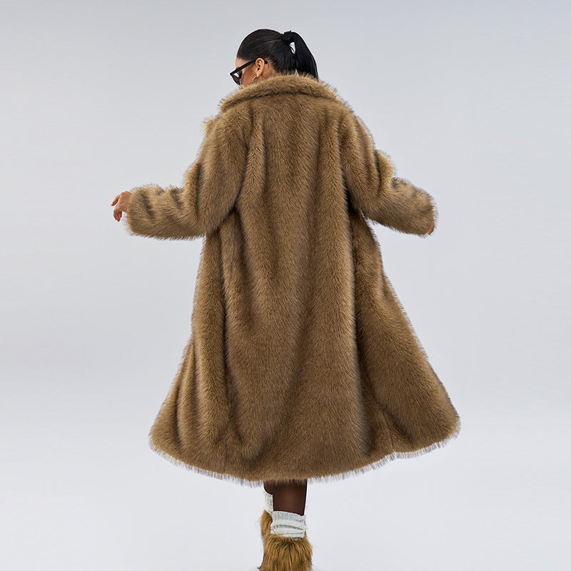 Emily & Isabella Brooks | Long Faux Fur Jacket
