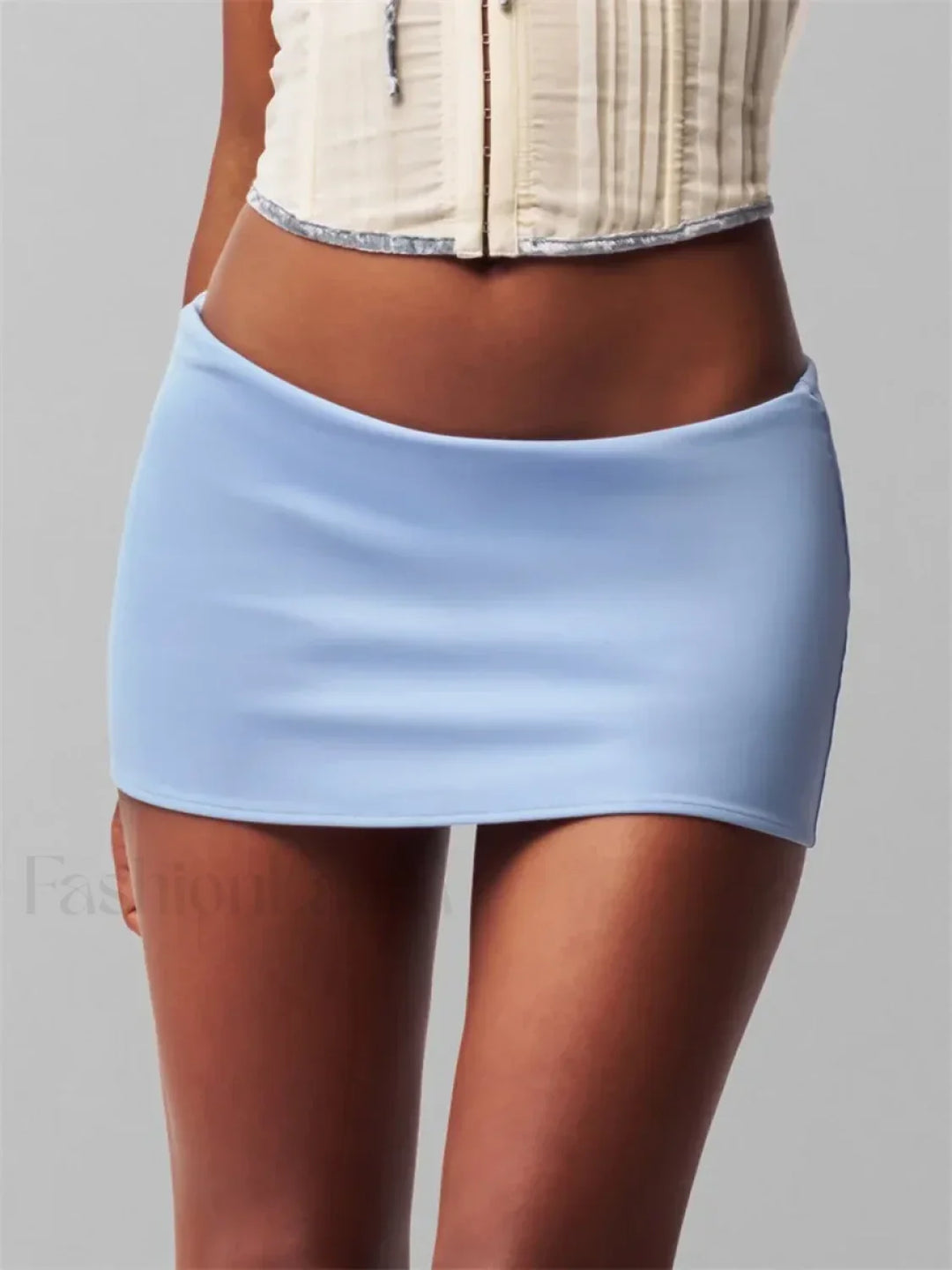 Emily & Isabella Brooks | Solid Low Waist Bodycon Skirt