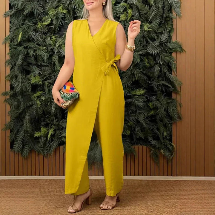 Emily & Isabella Brooks | Elegant V-Neck Jumpsuit