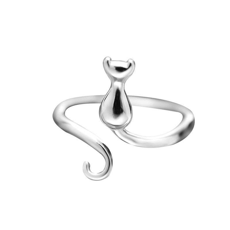 Emily & Isabella Brooks | Stainless Steel Cat Ring