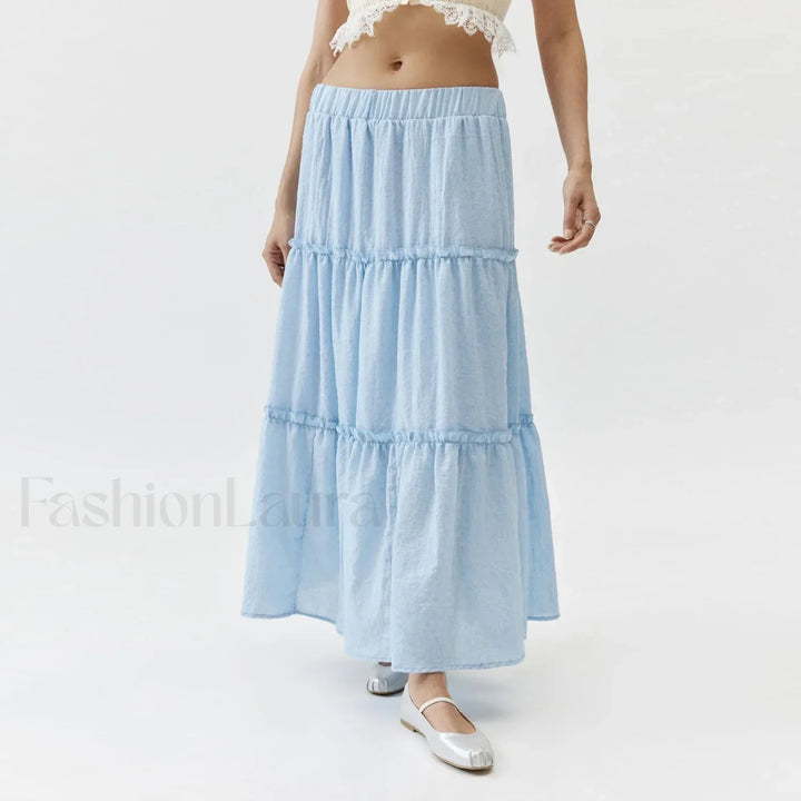 Emily & Isabella Brooks | Tiered Flowy Maxi Skirt