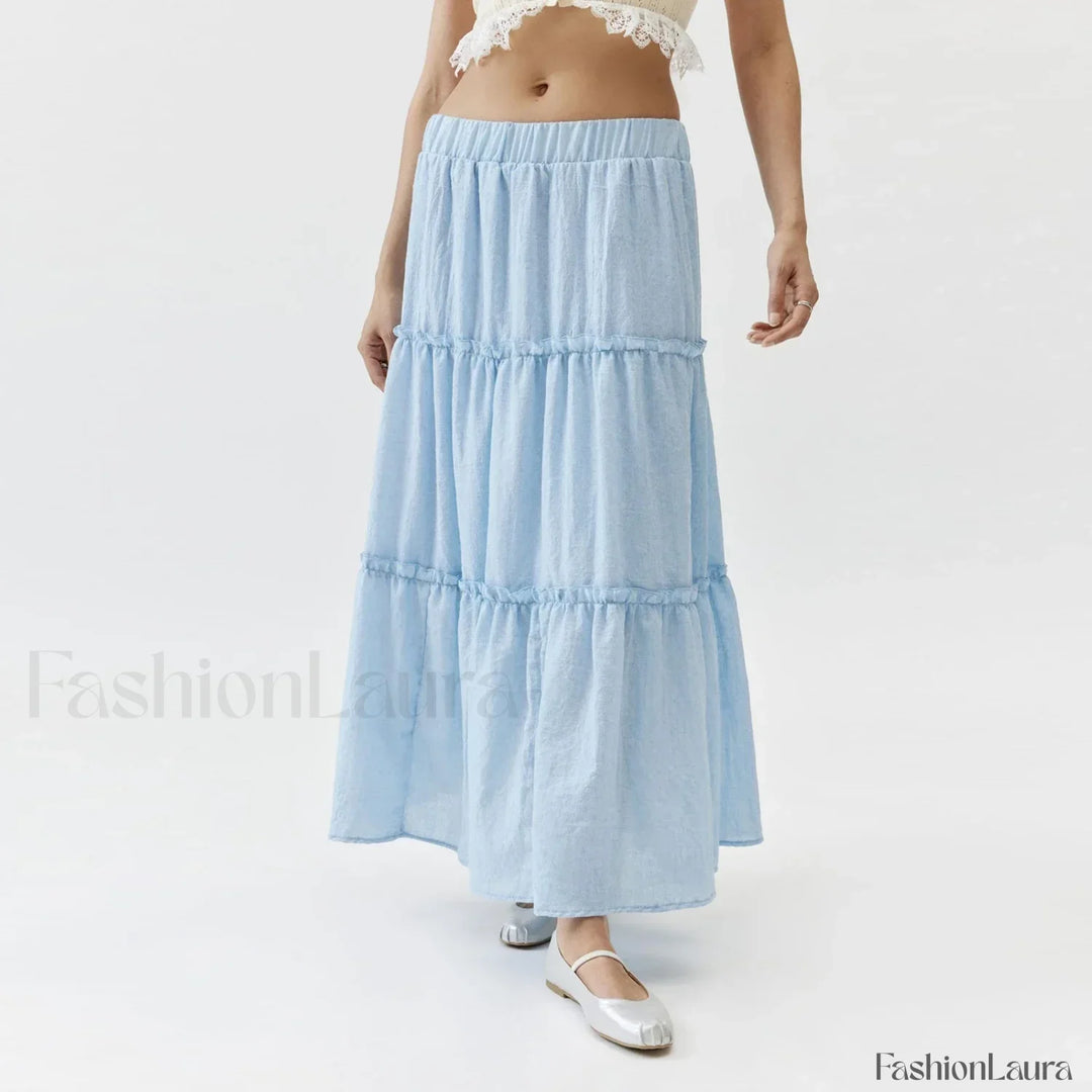 Emily & Isabella Brooks | Tiered Flowy Maxi Skirt