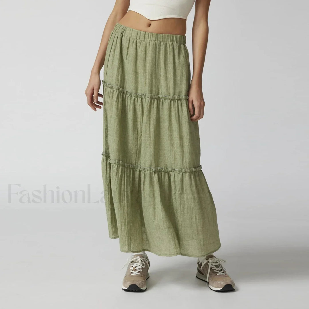 Emily & Isabella Brooks | Tiered Flowy Maxi Skirt