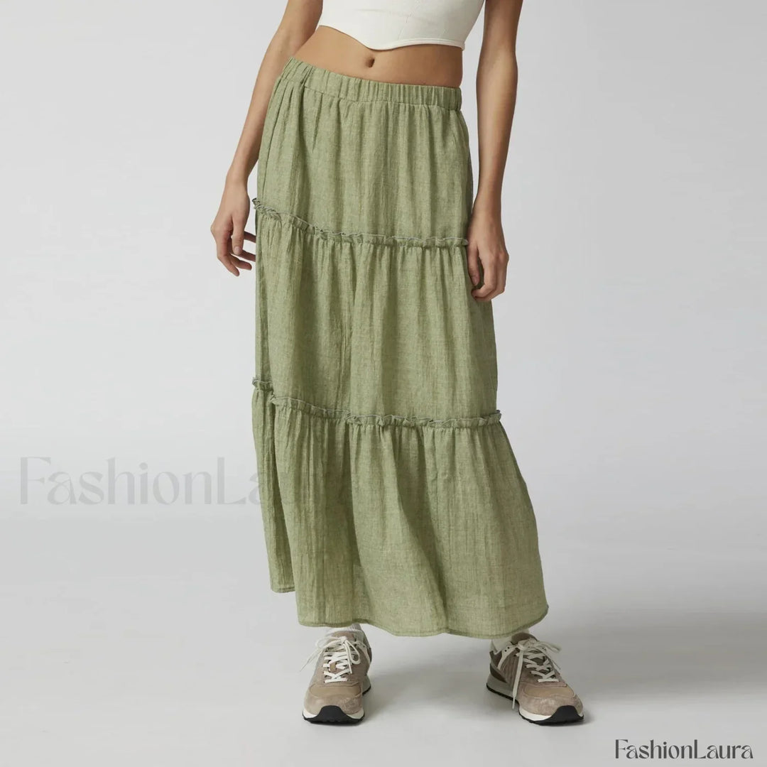Emily & Isabella Brooks | Tiered Flowy Maxi Skirt