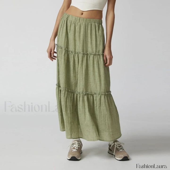Emily & Isabella Brooks | Tiered Flowy Maxi Skirt