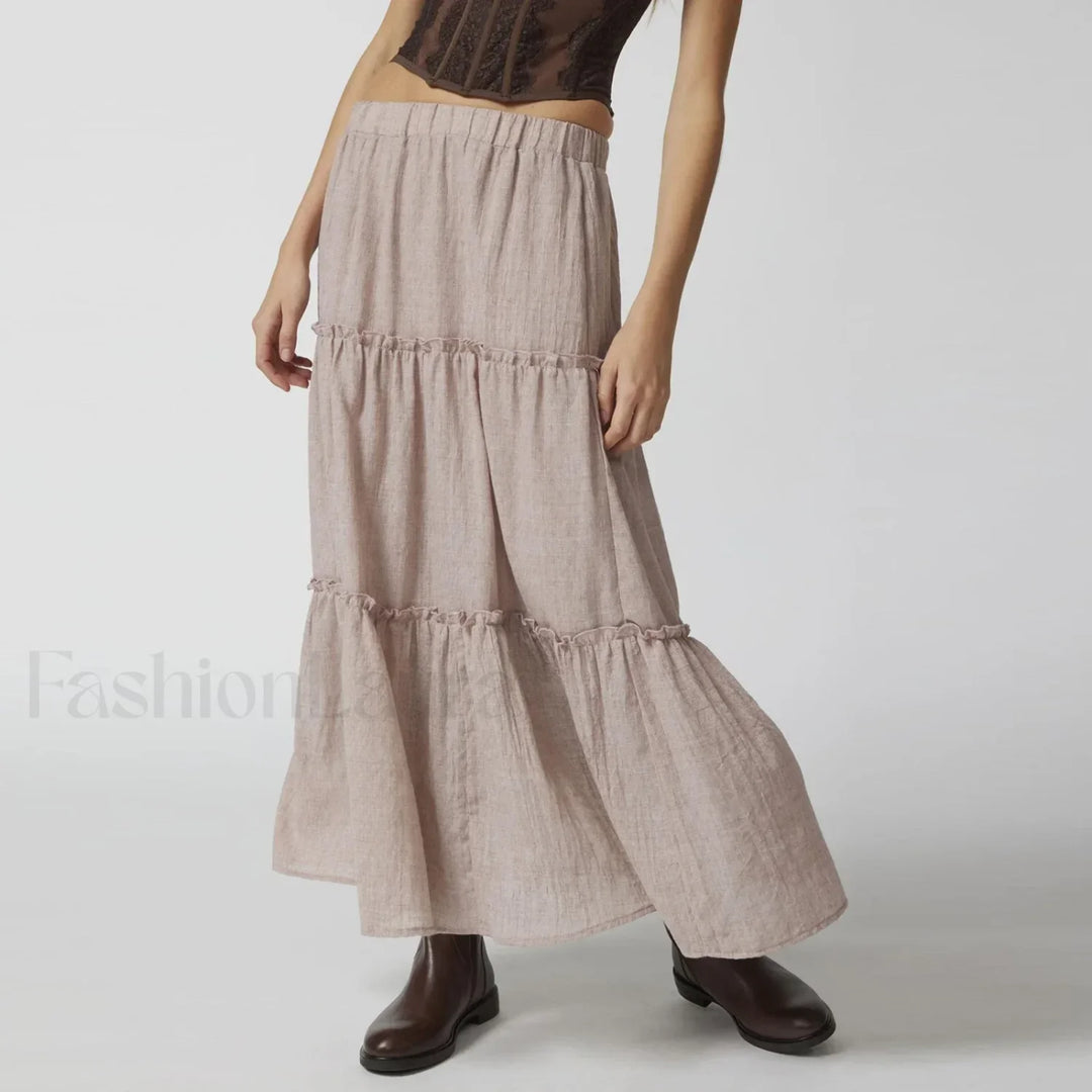 Emily & Isabella Brooks | Tiered Flowy Maxi Skirt