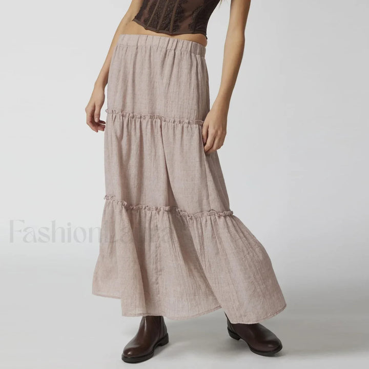 Emily & Isabella Brooks | Tiered Flowy Maxi Skirt