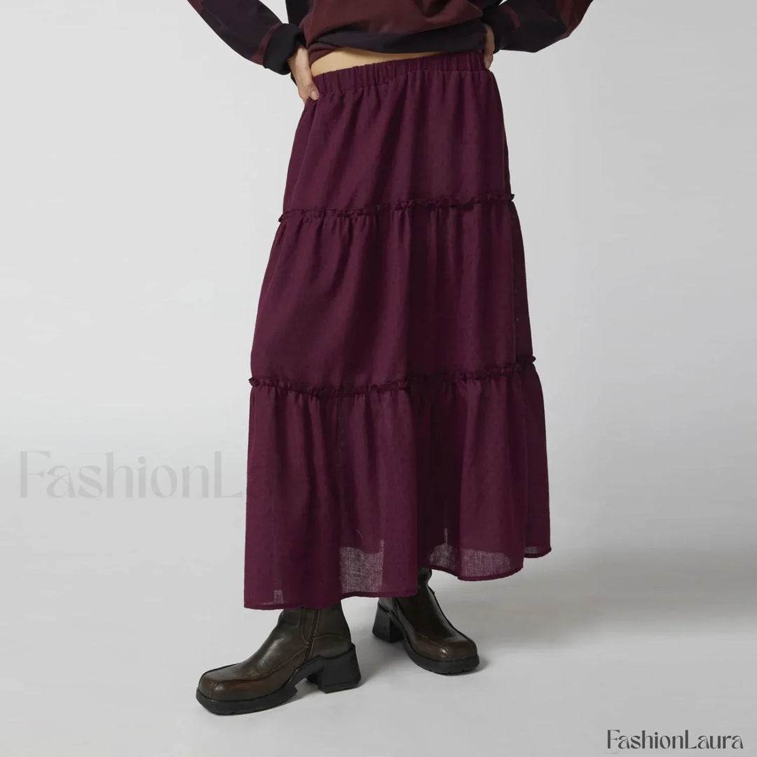 Emily & Isabella Brooks | Tiered Flowy Maxi Skirt